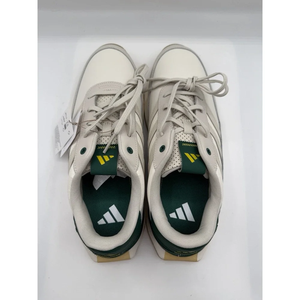 Adidas S2G SL Leather 24 Spikeless Golf Shoes,Men's 10,EU 44,Off White/Grn, NWOB